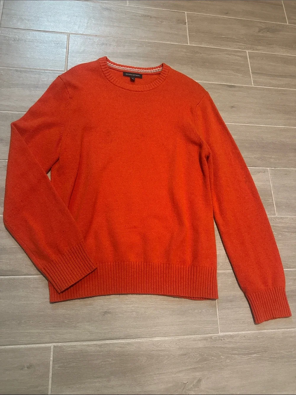 Banana Republic Men's Crewneck Sweater in Orange